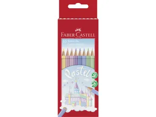 Kleurpotloden Faber-Castell pastel zeskantig karton etui á 10 stuks - 1