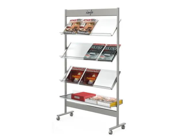 Folderrek Voor 12x Din A4 4 Acrylglas Houders 1600x710x350