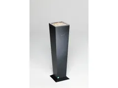 Staande asbak,HxBxD 1100x310x310mm,staal,inzet v. planten