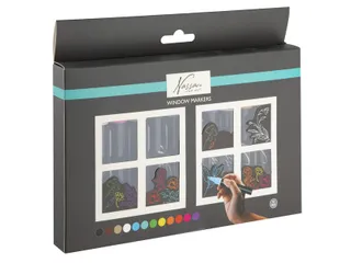 Krijt en raammarkers Nassau set à 12 kleuren - 2