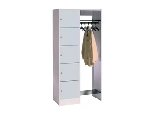 Garderobe Vakkenkastsysteem 1950x960x480mm 5 Vakken 5 Hangers - 1
