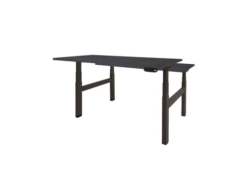 Dextro Plus Duo Zit-sta Bureau Elektrisch 200x80 houtprint schaduw zw
