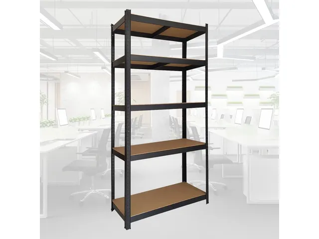 Rayonnage 5 tablettes 90x40x180cm SU175 max 875kg noir