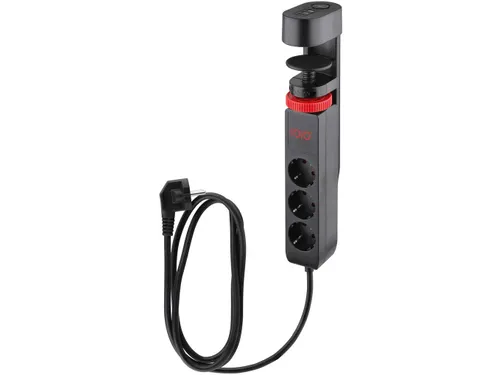 IOIO desktop stekkerdoos SL3000 3-voudig + 3x USB Zwart