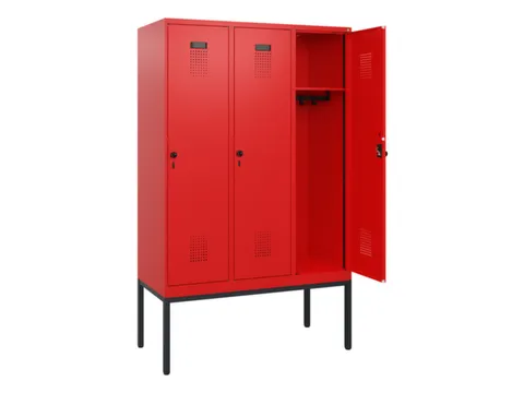 schoollocker,HxBxD 1950x1200x500mm,3vak,vak B 400mm,draaigrendel
