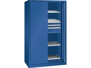 zwaarlastkast met zwenkdeuren,HxBxD 1950x1146x690mm,lak RAL5010 - 2