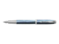Vulpen Parker IM Premium Blue Grey Lacquer CT Finish Fijn Blauwe inkt