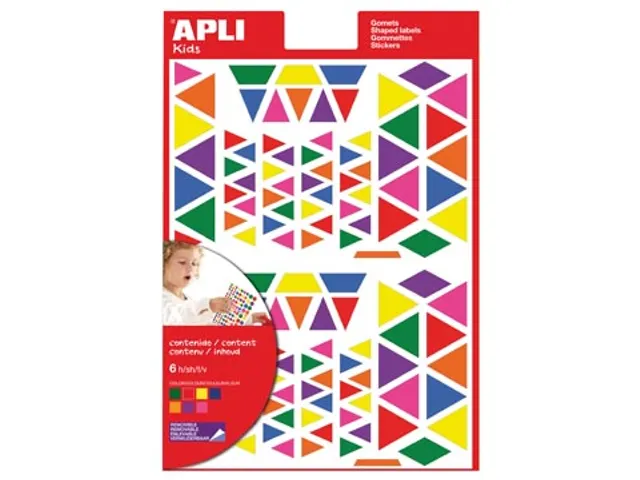 Verwijderbare Stickers Driehoek 720 Stuks Assorti