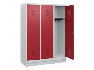 schoollocker,HxBxD 1630x1200x500mm,3vak,vak B 400mm,cil.-slot,sokkel - 1