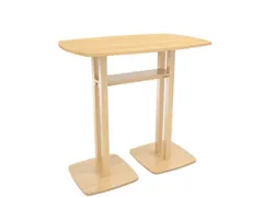 Tonvormige statafel Woody 110x114x75cm Beuken Natuur 2 schotelvoeten