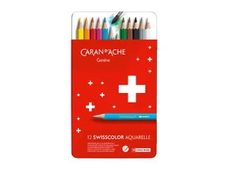 Kleurpotloden Caran D'ache Swisscolor Aquarel 12stuks Assorti - 1