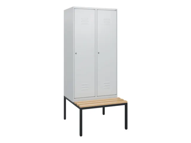Armoire vestiaire avec banc HxlxP 1950x800x815mm 2compart.