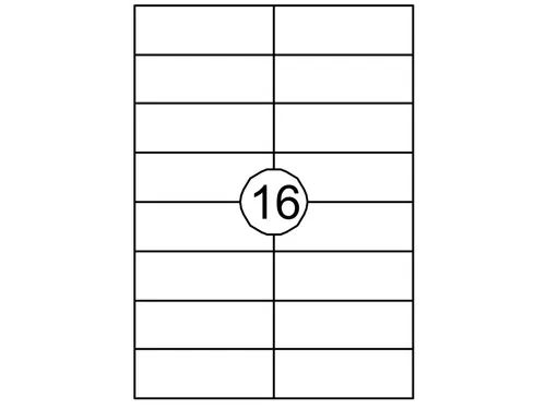 Etiket Avery DP167-100 105x37mm wit 1600stuks