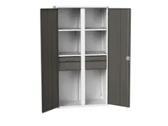 universele kast,HxBxD 2000x1050x550mm,4xStalen bodem,4lade(n)