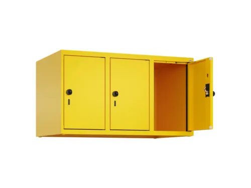 opzetkast,v. locker,3vak.,vak B 300mm,HxBxD 500x900x500mm,draaigrendel