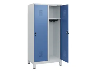 schoollocker,HxBxD 1630x800x500mm,2vak,vak B 400mm,draaigrendel,voeten - 1