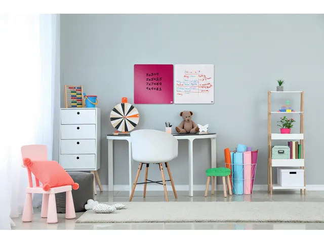 Tableau mémo magnétique 36x36cm Rose