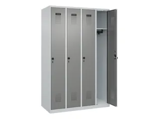 locker,HxBxD 1850x1200x500mm,4vak,vak B 300mm,draaigrendel - 2
