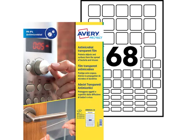 Antimicrobiële stickers assorti transparant permanent