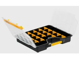 Assortimentsbak,HxBxD 62x365x295mm,PP,koffer zwart/geel