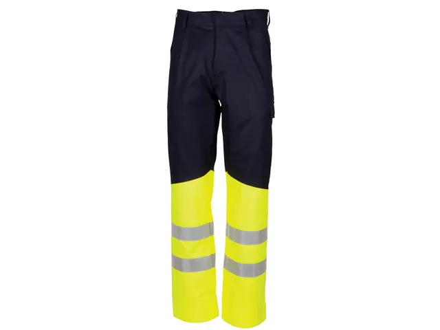 Pantalon de travail HAVEP 80008 jaune fluo/bleu marine Taille 54