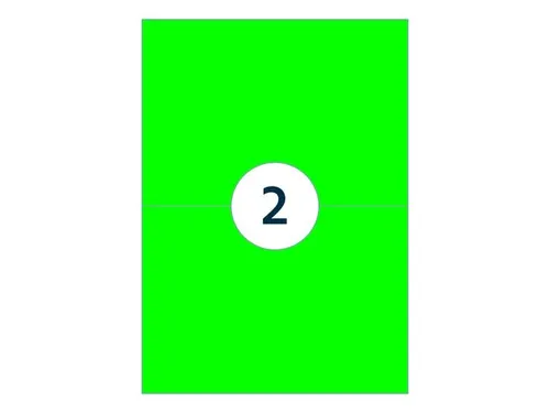 Gekleurde Etiketten 210x148mm Fluor Groen 42123