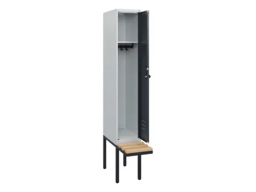locker met bank,HxBxD 1950x300x815mm,1vak,vak B 300mm,draaigrendel