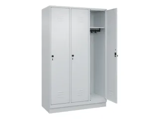 locker,HxBxD 1950x1200x500mm,3vak,vak B 400mm,draaigrendel,sokkel - 2