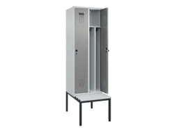 locker met bank,voor scheiding van kleding,HxBxD 2120x600x815mm,2vak
