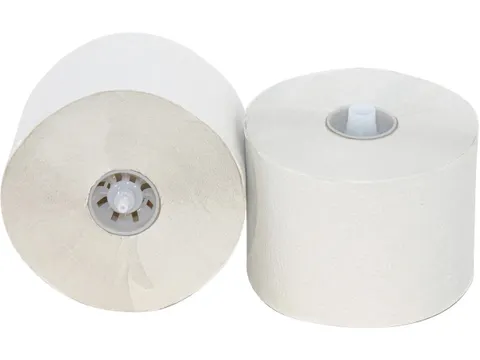 Toiletpapier met dop 2-laags wit 100m pak van 36 rollen