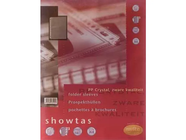 geperforeerde showtas A4 23-gaats, glashelder