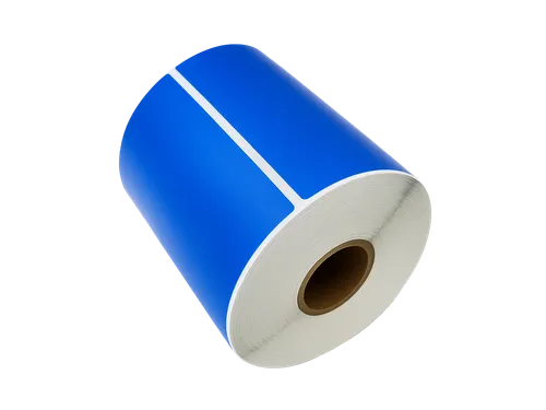 Gekleurde verzendlabels op rol 102x152mm Blauw 2800 etiketten