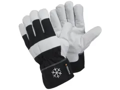 Tegera 377 koudebestendige lederen handschoenen, zwart/wit, maat 10, p