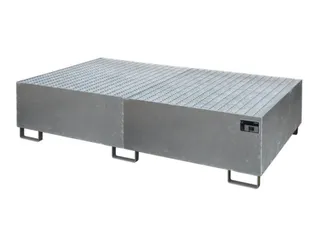 stellingopvangbak,opvangvol. 1000l,HxBxD 505x2150x1300mm,m. rooster - 1