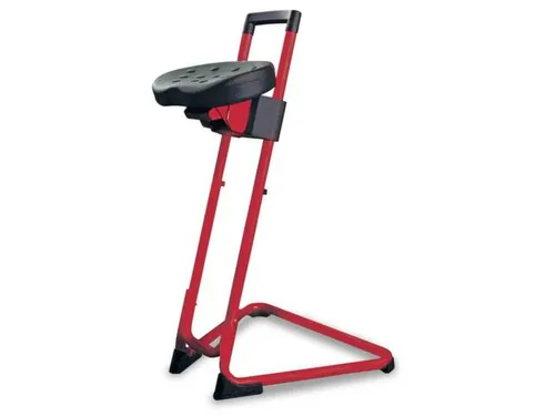 Esd Stahulp H 600-850mm Glijders Zwart PU Rood Staal