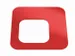 Oplegdeksel,V. Afvalbak 1X100L,Vierkant,1Opening,Staal,Rood