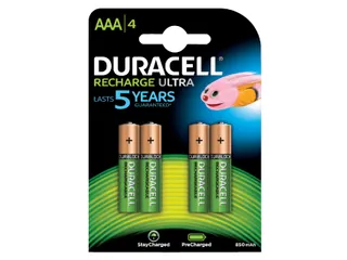 Batterij Oplaadbaar Duracell 4x AAA 850Mah Ultra - 2