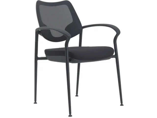 Chaise de réunion Curve Tissu / Filet Noir