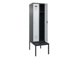 locker met bank,HxBxD 2120x600x815mm,2vak,vak B 300mm,cilinderslot