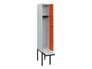 locker met bank,HxBxD 1950x300x815mm,1vak,vak B 300mm,cil.-slot - 2