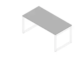 bureau,HxBxD 730x1600x800mm,blad grijs,sledeframe wit