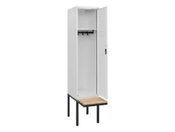 locker met bank,HxBxD 1950x400x815mm,1vak,vak B 400mm,cilinderslot