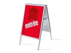 Stoepbord A1 complete set met print "ENTRÉE" Rood