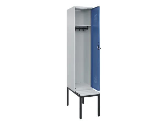 locker met bank,HxBxD 2120x400x815mm,1vak,vak B 400mm,draaigrendel