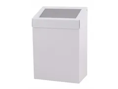 Afvalbak Metaal 20 Liter Gesloten Wit