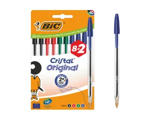 Balpen Bic Cristal medium assorti blister à 8+2 gratis - 3