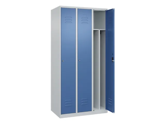 armoire vestiaire noir et blanc,HxlxP 1850x900x500mm,3compart.