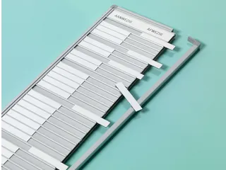 Aan- en afwezigheidsbord 24x53cm 20 namen Softline profiel 16mm - 4