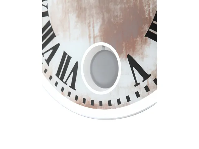 Wandklok Nextime Dia. 43cmx4.2cm Glas Wit 'romana' Romeinse cijfers