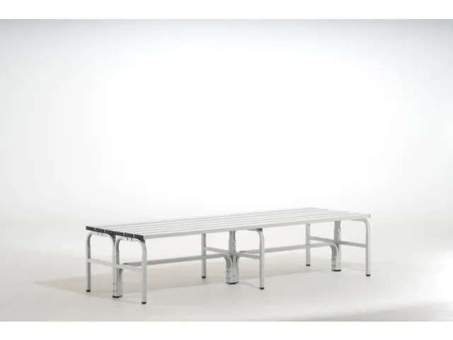 dubbele zitbank,HxLxD 450x2000x700mm,alu. lijsten,frame RVS RAL7035